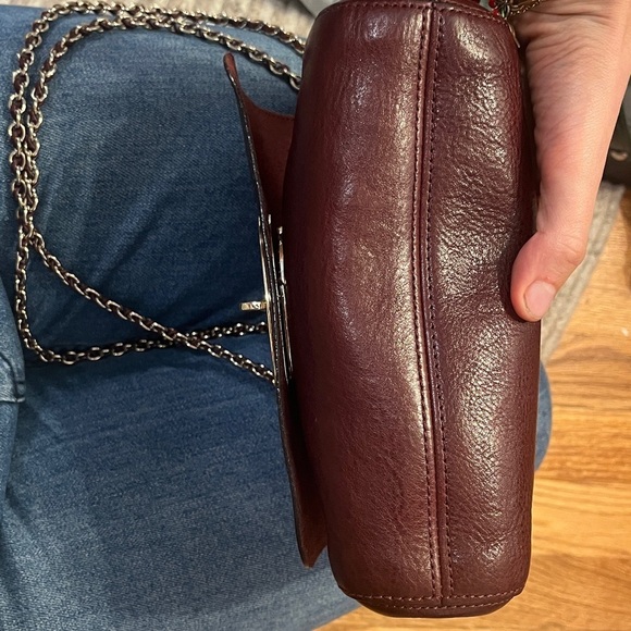 Mulberry Small Lily Flap Bag Oxblood EUC authentic Made in England - Picture 5 of 15